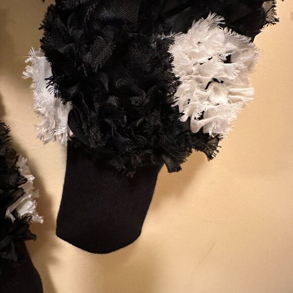 OO LALA women's black with white cardigan sweater SIZE LARGE - Picture 13 of 16